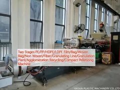 Le produit doit être présenté sous forme d'un film de PE/PP/HDPE/LDPE en deux étapes/sac/sac tissé/non tissé/fibre/ligne de granulation/usine de granulation/recyclage d'agglomération/machine de granulation compacte