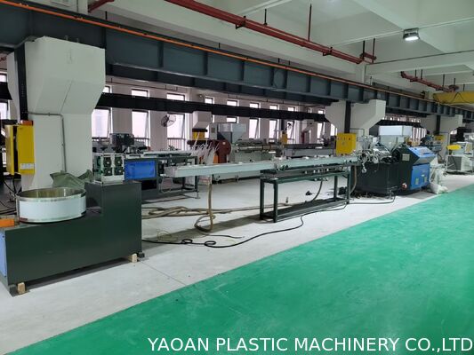 Three-color co-extrusion imitation rattan production line